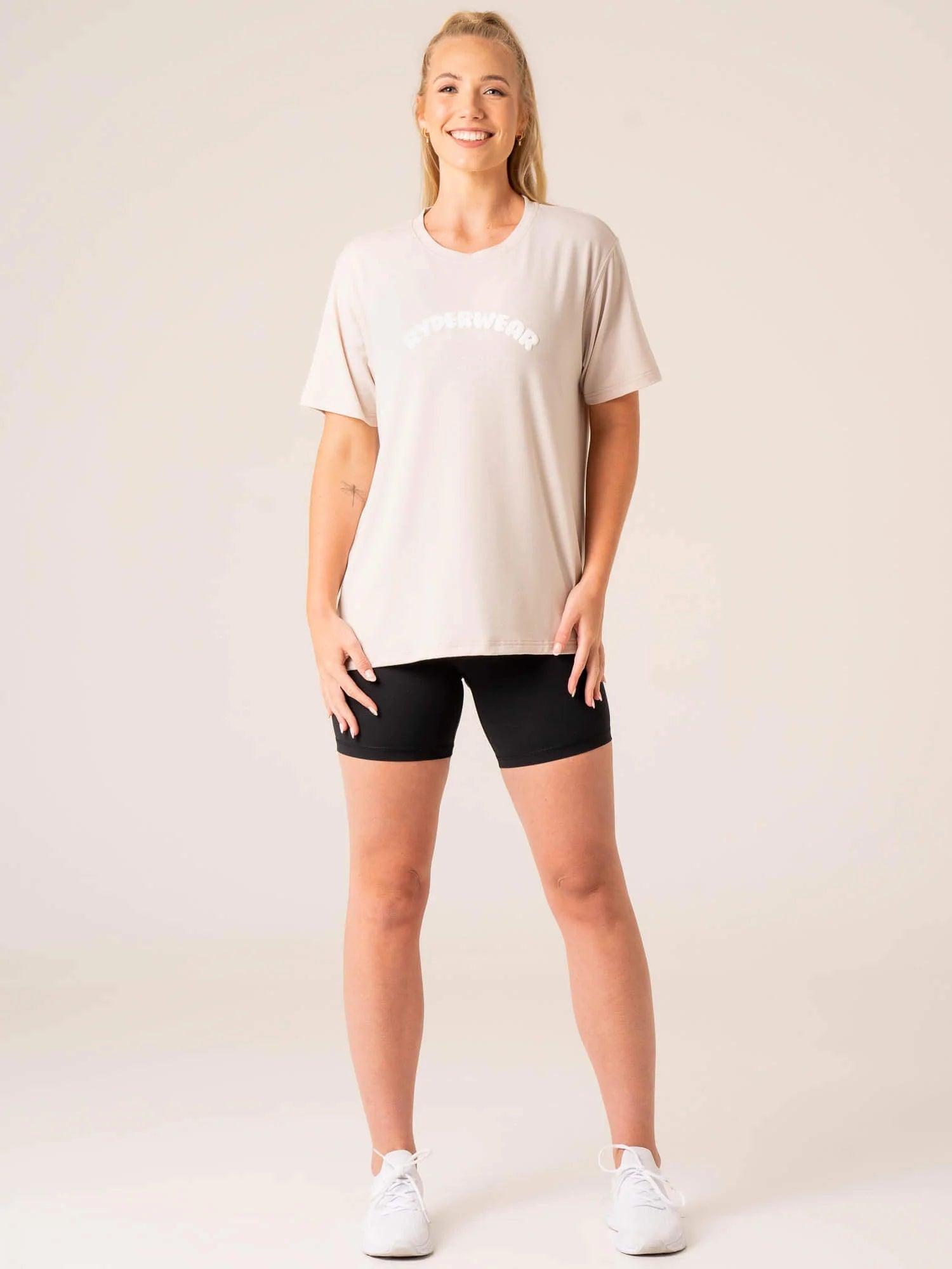 Off Side Longline T-Shirt in Chalk - Stylish and Comfortable Men's Streetwear for Casual Outings and Everyday Wear