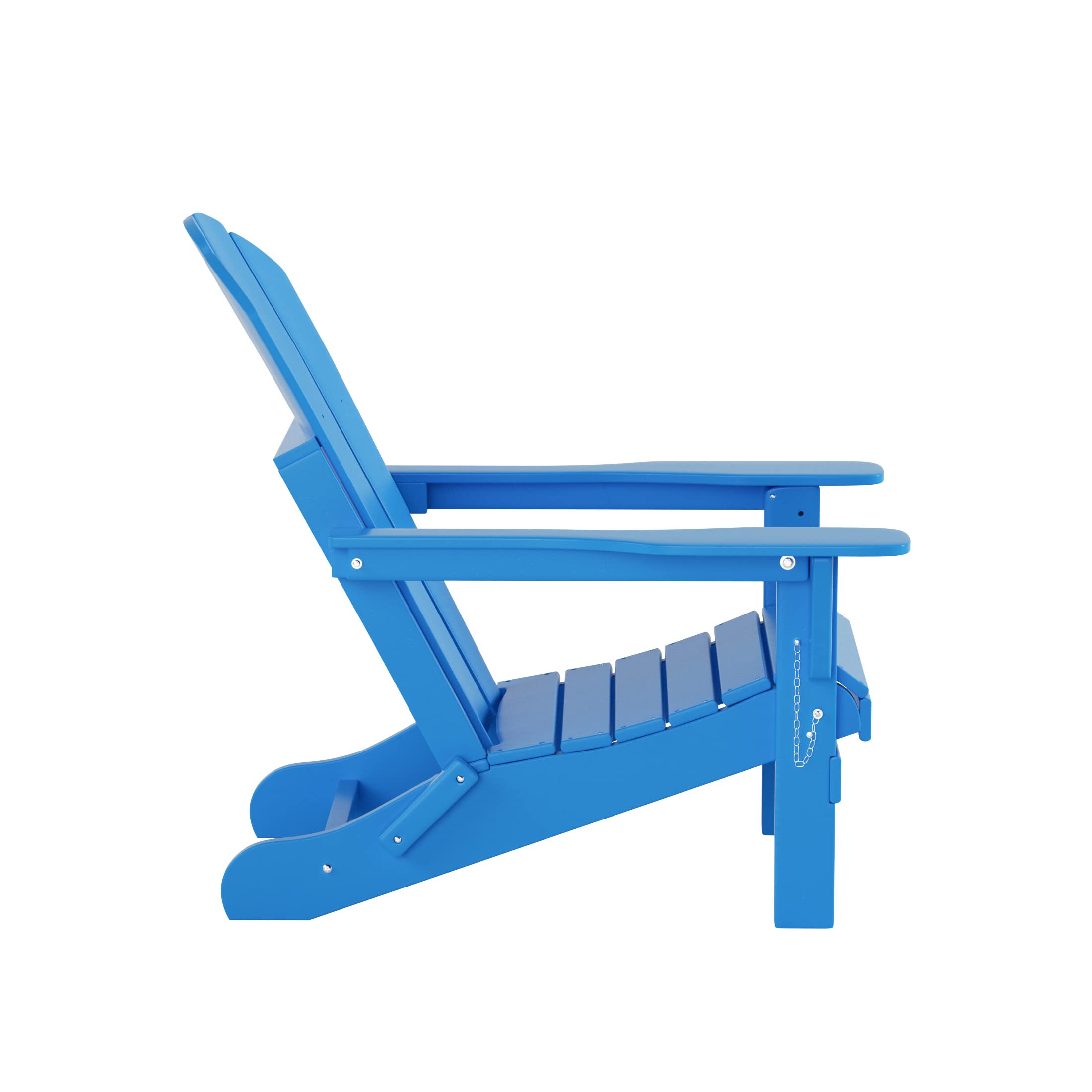 WO Adirondack Chairs Set of 3 - Outdoor Folding Furniture for Garden, Patio & Camping (Pacific Blue)