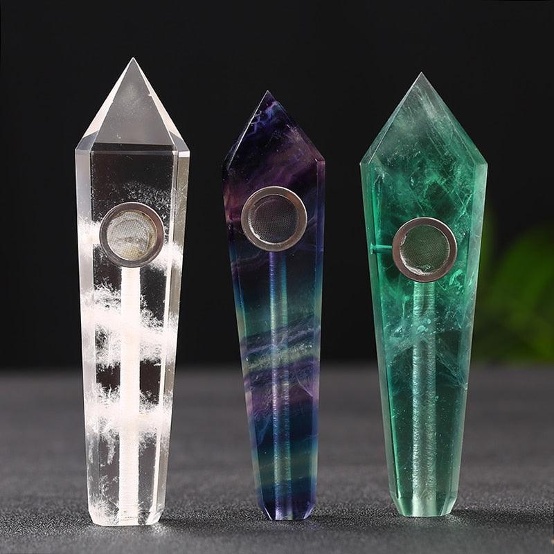 Natural Amethyst Reiki Healing Pipe | Smooth Crystal Stone Smoking Pipe for Meditation & Relaxation | Portable Spiritual Accessory for Energy Cleansing & Stress Relief