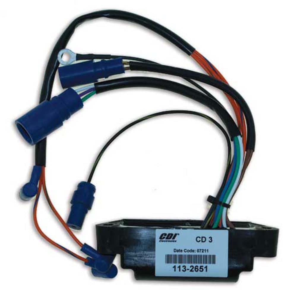 CDI Electronics 113-2651 Johnson Evinrude Power Pack Replacement for 6 Cylinder Outboard Motors (1985-1987) - Marine Engine Ignition System Part for Boat Repair & Maintenance