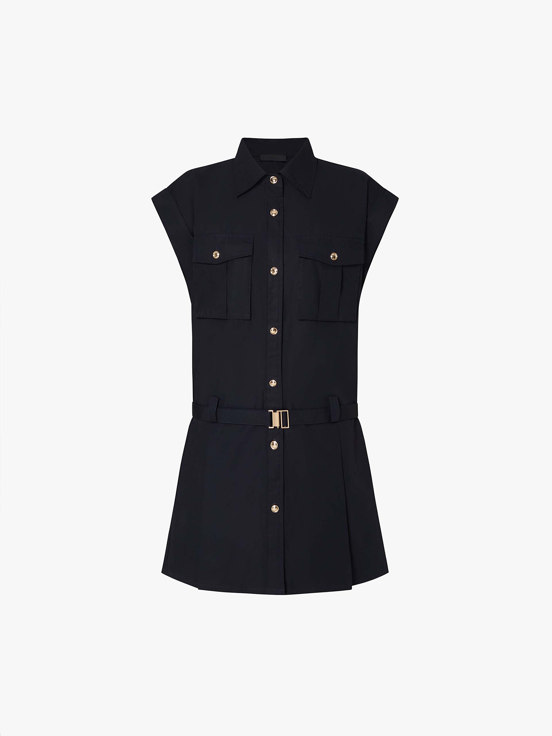 Stylish Cotton Dress with Belt - Women's Flowy Summer Dress for Casual Outings, Beach Wear, and Date Nights