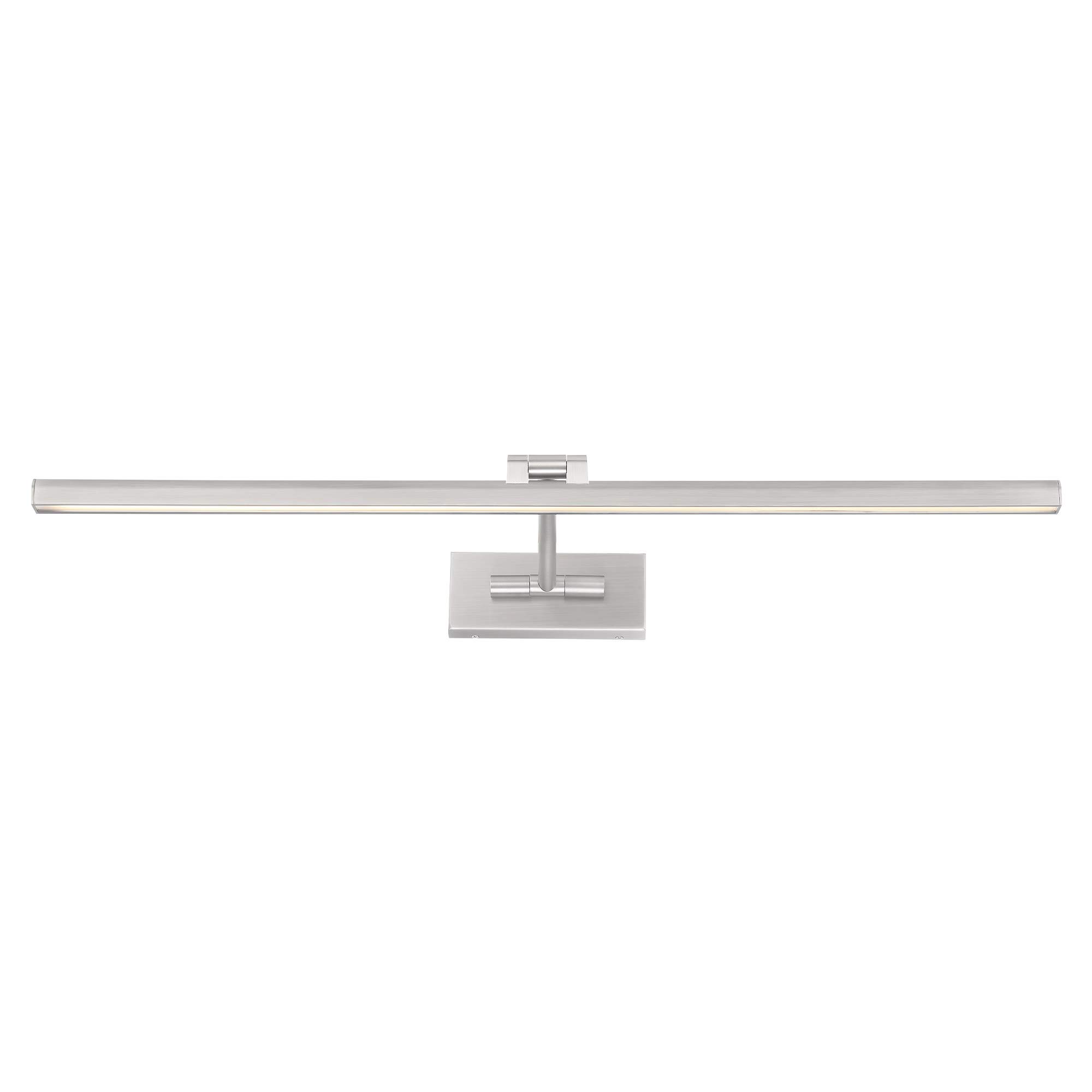 WAC Lighting DweLED Reed 33-Inch Adjustable LED Picture Light - 3000K Warm White - Brushed Nickel Finish - Perfect for Artwork, Gallery Walls & Home Decor Lighting