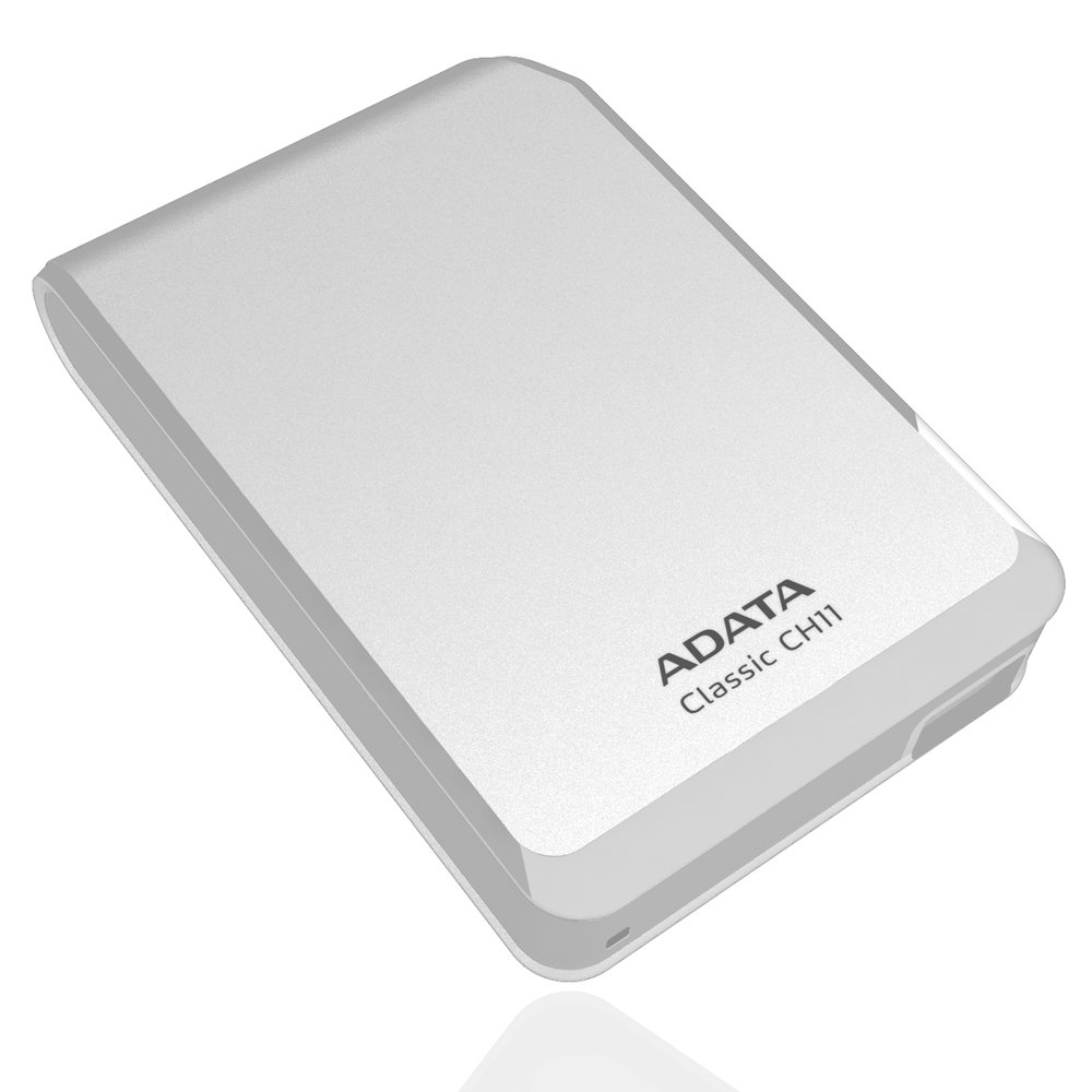 ADATA CH11 1TB USB 3.0 External Portable Hard Drive - High-Speed Data Storage for PC, Mac, Laptop - White (ACH11-1TU3-CWH) - Perfect for Backup, Gaming, Movies & Office Work