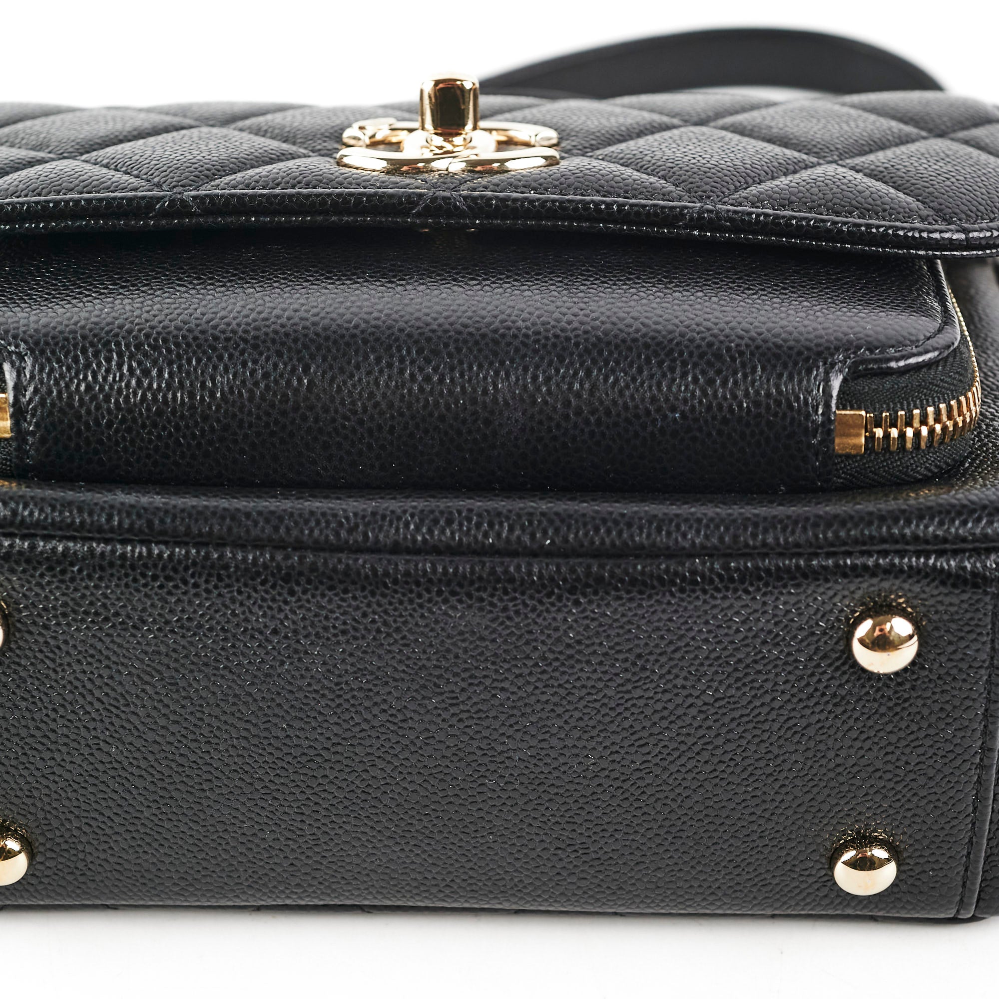 Chanel Caviar Business Affinity Black Leather Handbag - Luxury Designer Shoulder Bag for Women - Perfect for Office, Work & Professional Occasions