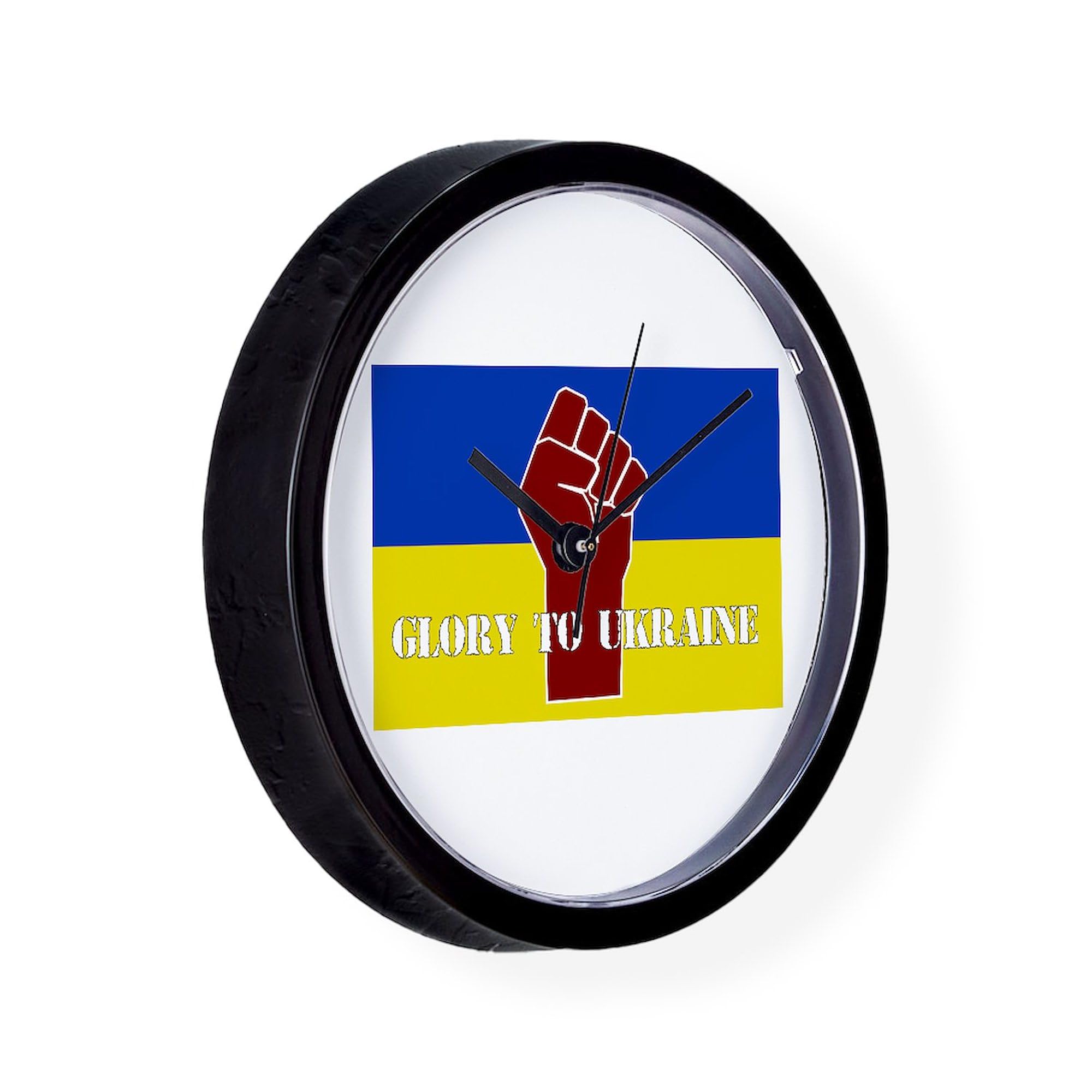 Glory to Ukraine 10 Inch Wall Clock - Stylish Home Decor for Living Room, Kitchen & Office | Perfect Gift for Ukrainian Supporters & Patriotic Home Decor
