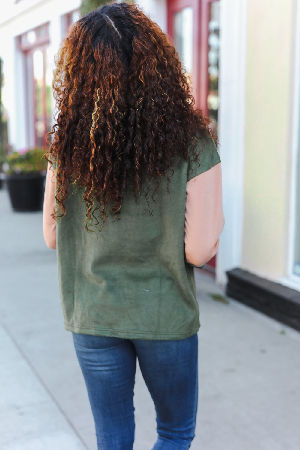 Cozy Holiday Vibes Taupe & Green Fleece Zip-Up Hoodie with Cinched Hem - Perfect for Winter Outfits, Christmas Gifts & Casual Loungewear