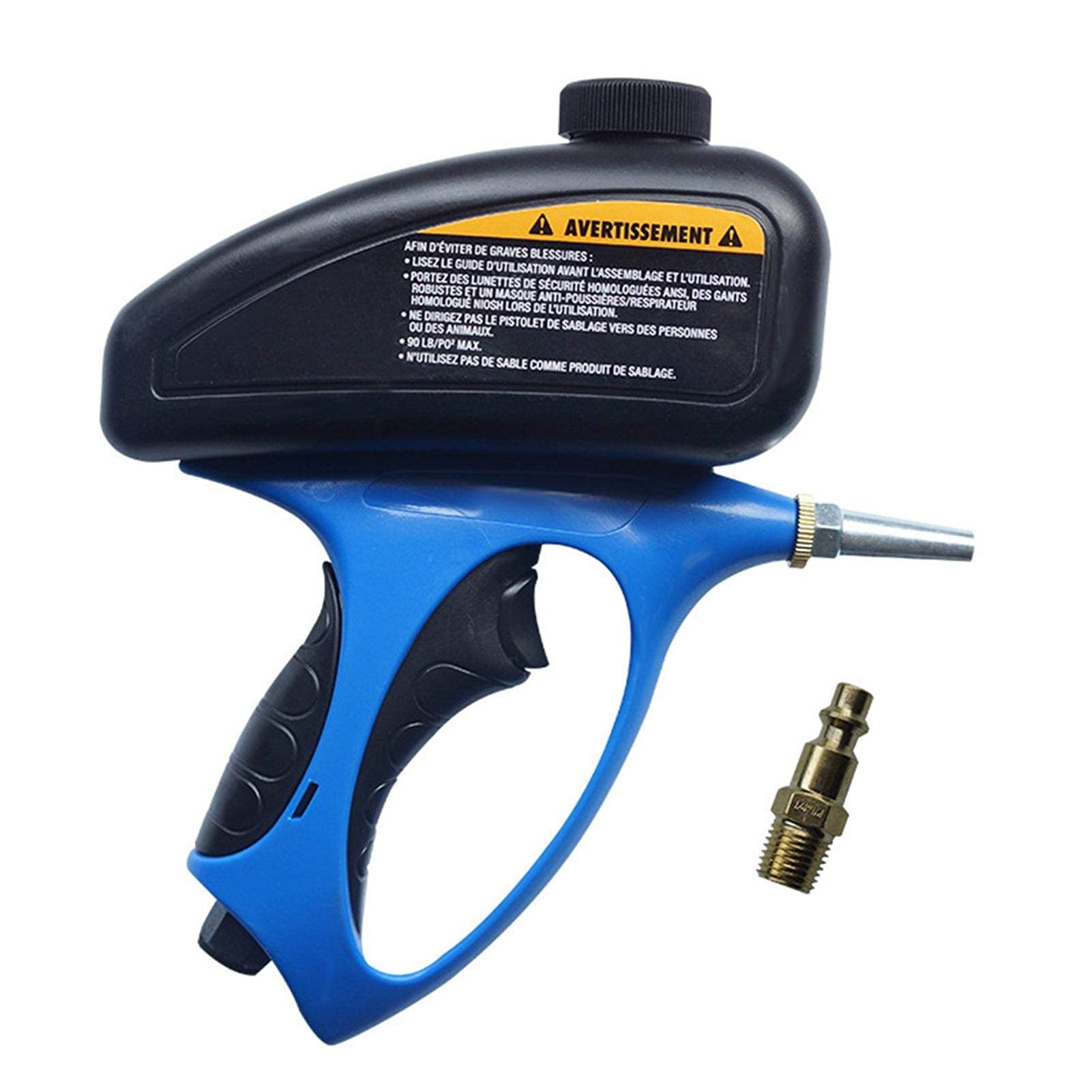 Portable Air Compressor Mini Hand Sandblaster Kit - Rust Removal & Surface Preparation Tool for Metal, Glass, Tombstone Cleaning | Compact Sandblasting Machine with Adjustable Nozzle | Ideal for DIY Projects, Auto Repair & Home Renovation