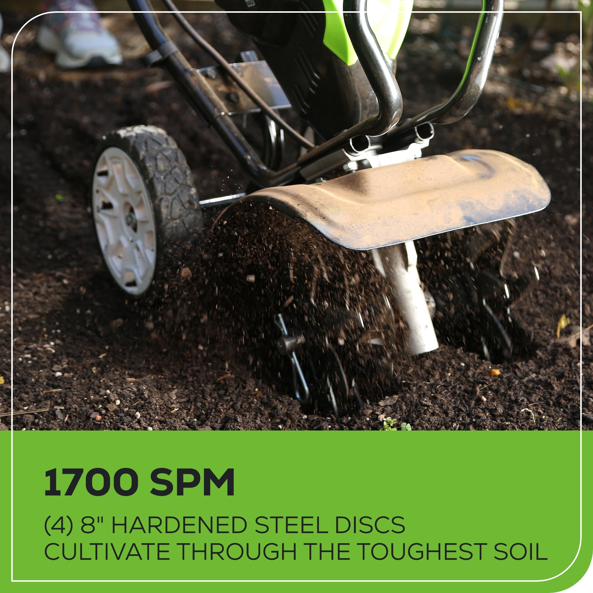 80V 10-Inch Cordless Battery Cultivator & Tiller (Tool Only) - Perfect for Garden Soil Cultivation, Weed Control, and Landscaping Projects