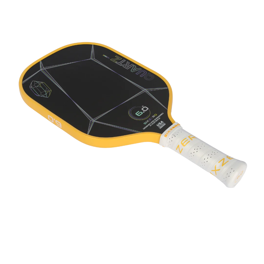 Six Zero Quartz 15mm Pickleball Paddle - Premium Carbon Fiber Surface for Enhanced Spin & Control - Perfect for Competitive Play & Outdoor Games
