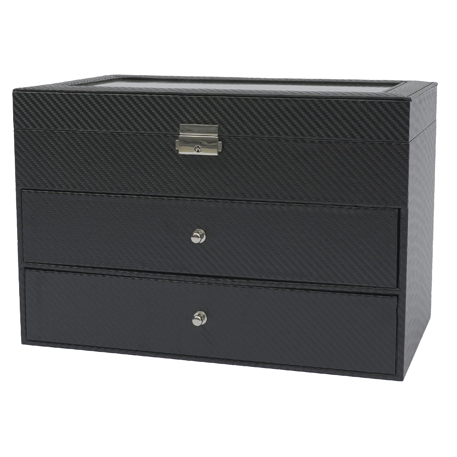 DNYSYSJ 18 Grids Sunglasses Storage Box - Eyewear Display Case with Lock - Perfect for Retail Stores, Home Organization & Travel Accessories