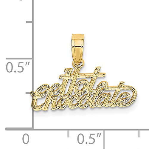 14K Yellow Gold Polished Engraved 