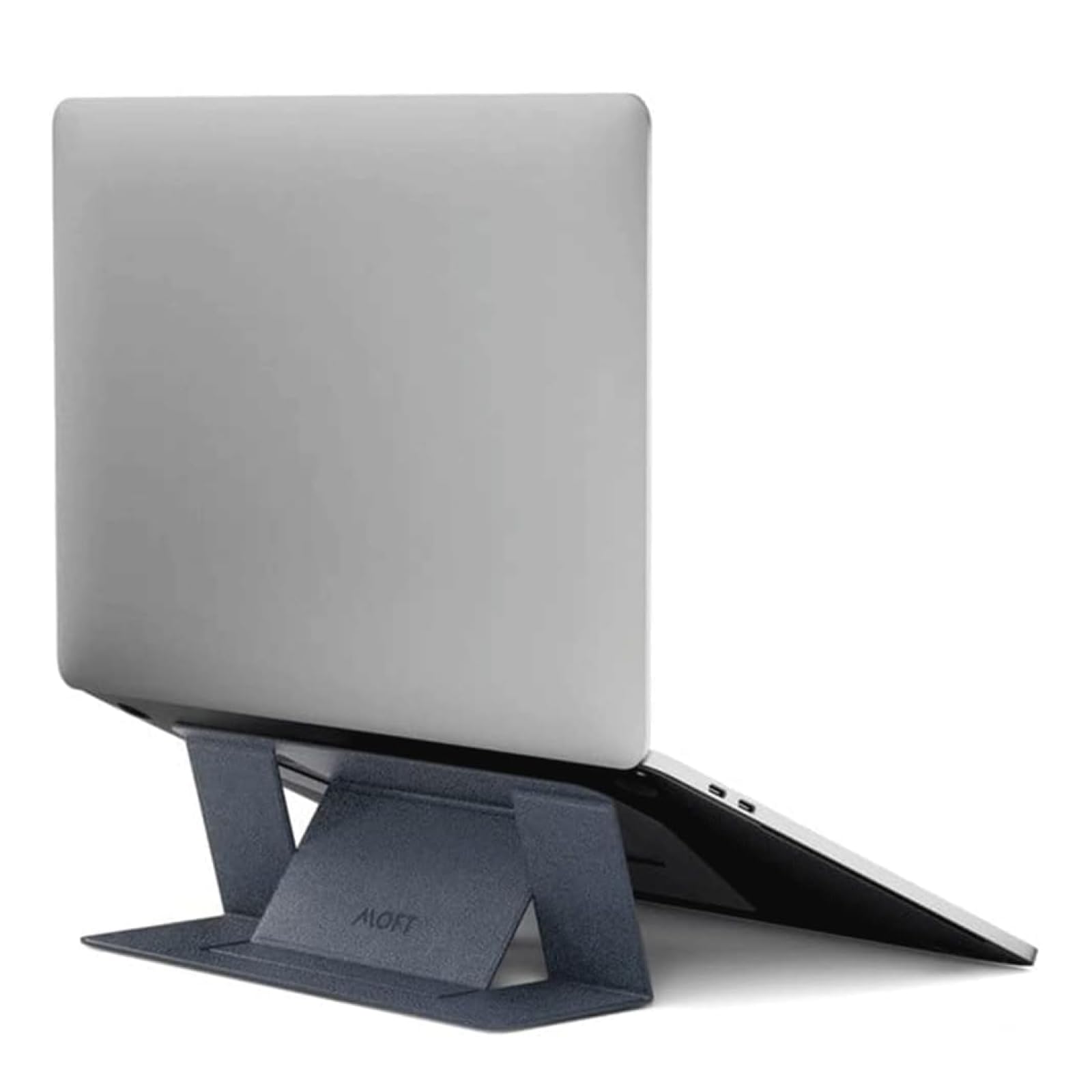 MOFT Adhesive Laptop Stand for Desk - Foldable & Portable Computer Stand with 2 Adjustable Viewing Angles, Compatible with MacBook Air/Pro 11-16 Inch (Starry Grey) - Perfect for Home Office, Coffee Shops & Travel Use