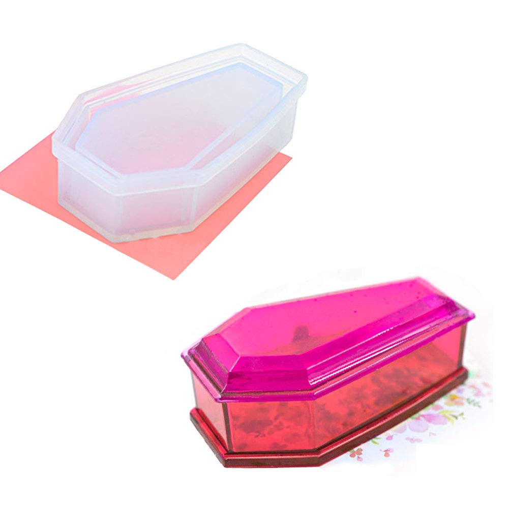 Dark Vampire Coffin Shaped Resin Mold for Jewelry Making - Crystal Epoxy Silicone Mold, DIY Craft Supplies, Handmade Jewelry Storage Box - Perfect for Halloween Decor, Gothic Jewelry Displays & Unique Gift Packaging