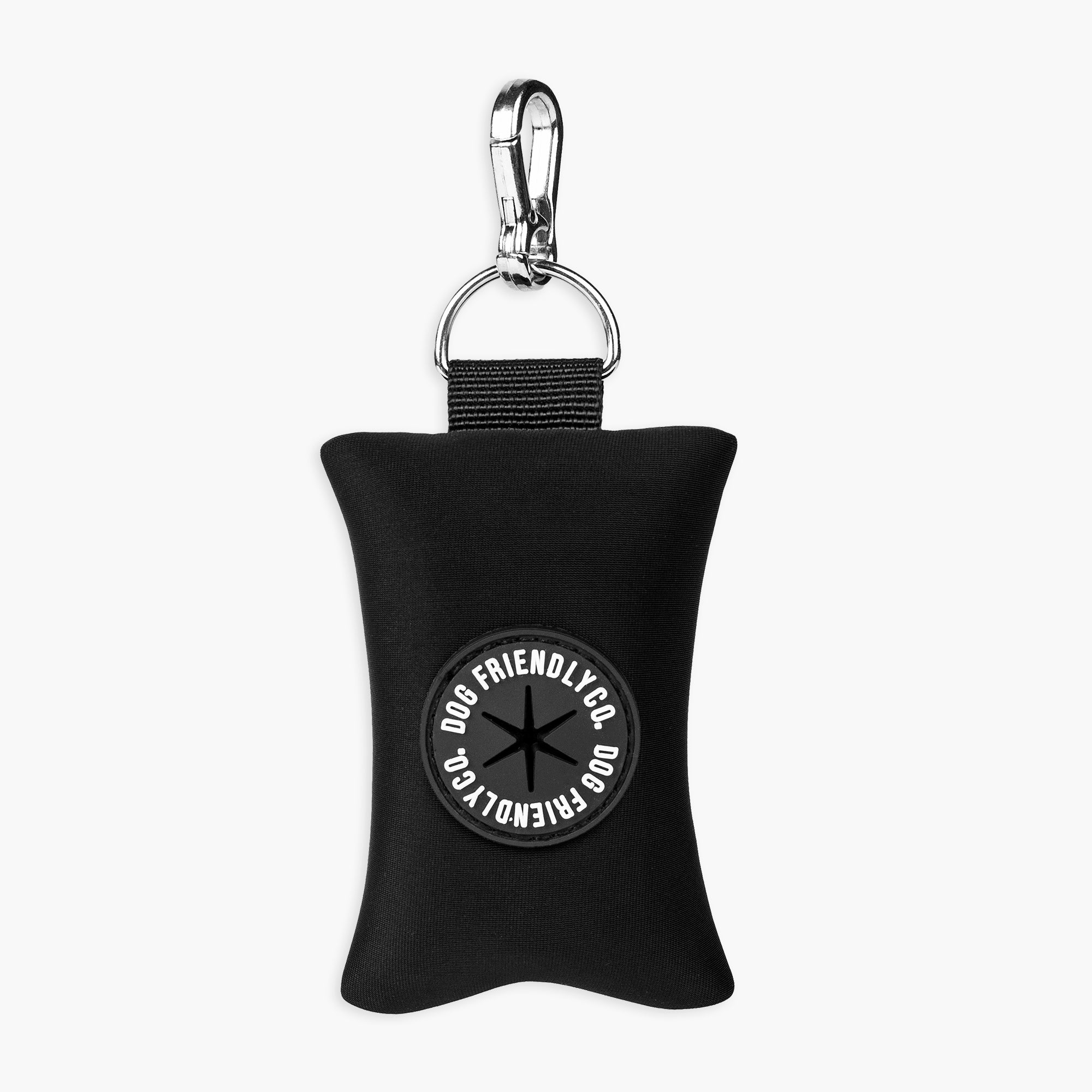 Dog Poop Bag Holder - Black | Leak-Proof & Hands-Free Waste Dispenser for Dog Walking, Hiking, and Outdoor Adventures | Dog Friendly Co.