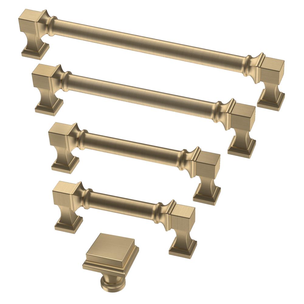 Thea Champagne Bronze Drawer Pulls and Knobs - Elegant Cabinet Hardware for Kitchen & Bathroom Renovation - 10 Pack Matte Finish Pull Handles for Dresser, Wardrobe & Furniture Upgrade