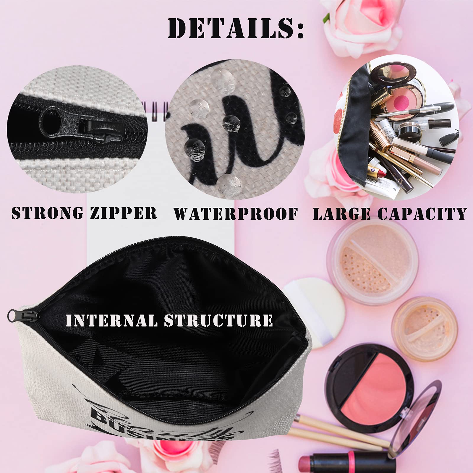 BDPWSS Cute Hamster Makeup Bag - Perfect Gift for Hamster Lovers & Hamster Moms | Durable Cosmetic Organizer for Travel, School & Daily Use