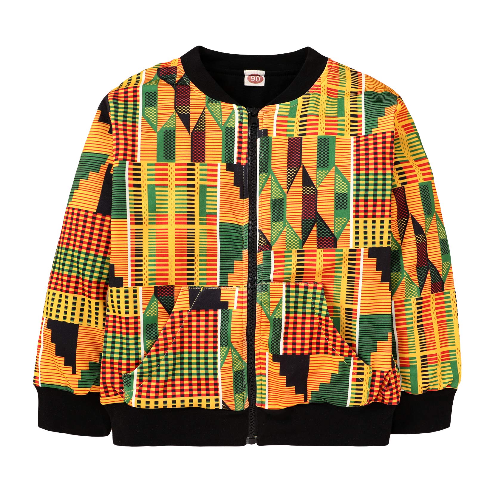 African Print Kids Coat - YOUNGER TREE Dashiki Jacket & Kente Clothes for Boys & Girls | Traditional African Wear for Parties, Cultural Events & Everyday Fashion