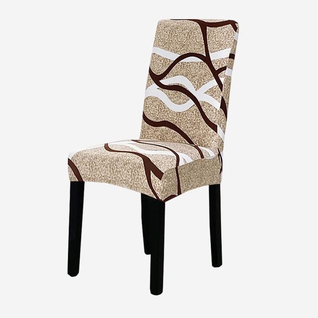 Spandex Stretch Elastic Chair Covers - 4 Pack Geometric Dining & Office Chair Slipcovers, Anti-Dirty Removable Washable Furniture Protector for Home, Restaurant, and Office Use