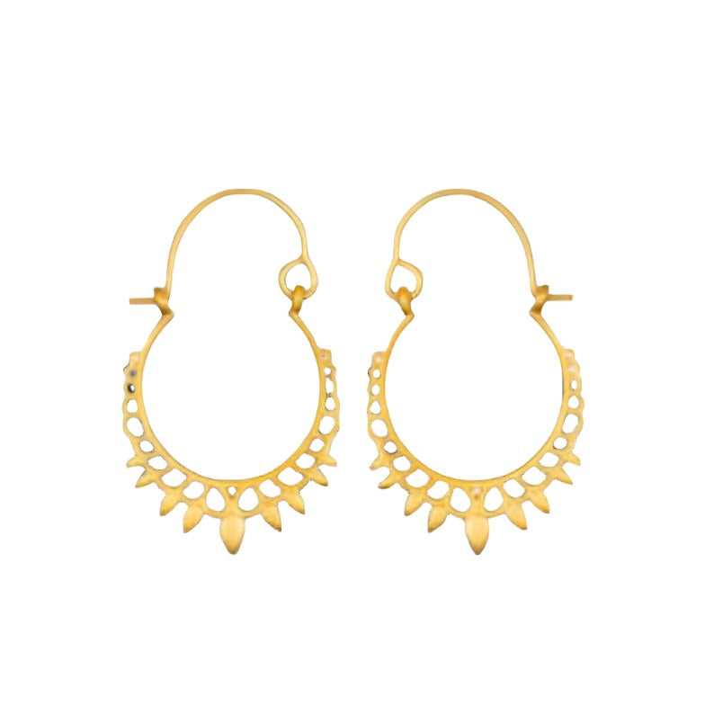Beautiful Petals Hoop Earrings for Women - Sterling Silver Floral Dangle Earrings - Perfect for Weddings, Parties & Everyday Wear