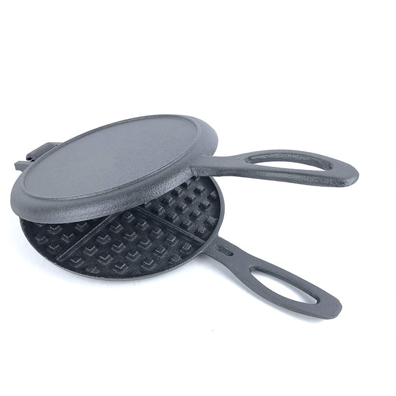 Professional Cast Iron Waffle Maker & Sandwich Grill - Outdoor Gas Stove Waffle Iron for Perfect Toast - Ideal for Camping, Picnics & Backyard BBQs