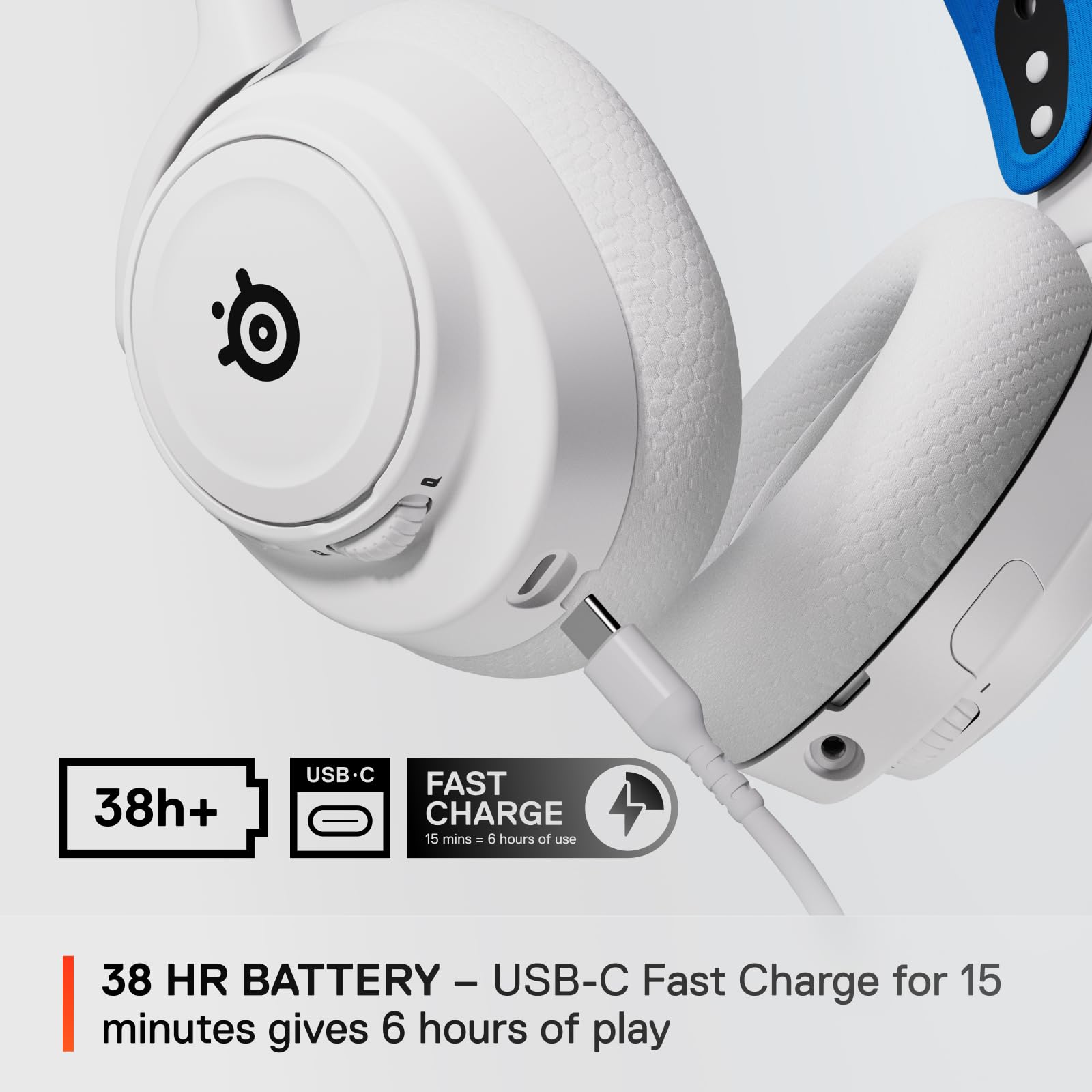 SteelSeries Arctis Nova 7P Wireless Gaming Headset for PS5, PC, Nintendo Switch & Mobile - Dual 2.4GHz + Bluetooth Connectivity - 38Hr USB-C Battery - AI Noise-Canceling Mic - White | Perfect for Competitive Gaming, VR & Streaming