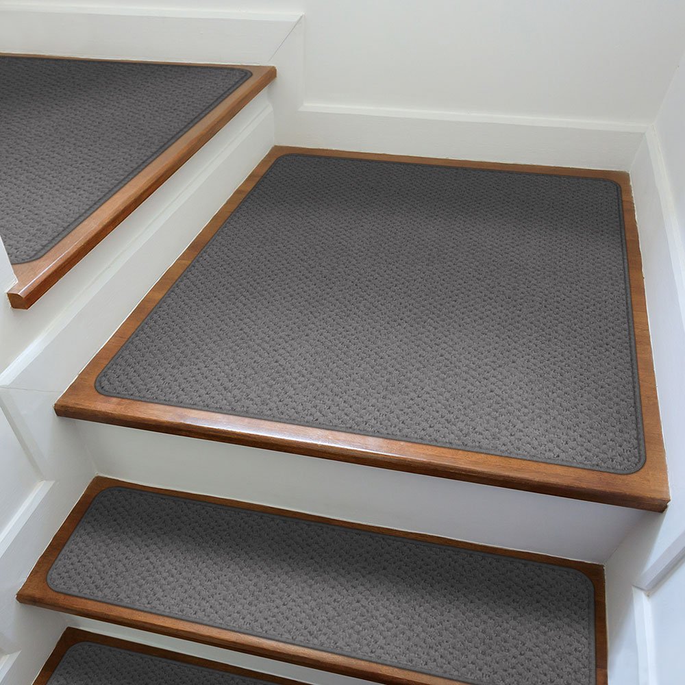 Non-Slip Stair Treads Rug - Gray 2' x 3' - Washable Carpet for Stairs, Hallways & Entryways - Perfect for Homes, Apartments & Offices