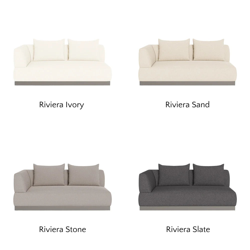 Amalfi 2-Seat Left-Arm Outdoor Sectional Sofa Set - Weather-Resistant Patio Furniture for Garden, Poolside & Backyard Relaxation
