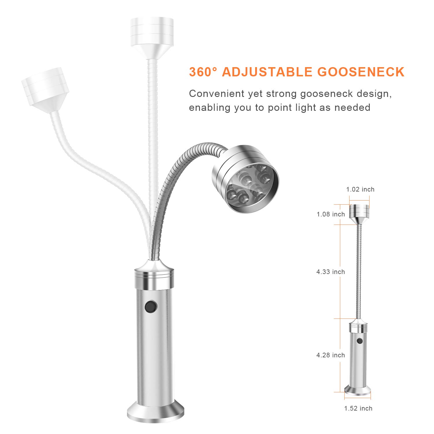 **Magnetic LED BBQ Grill Light - Flexible Gooseneck, Weather Resistant, Battery Included (2 Pack) - Perfect for Outdoor Grilling, Traeger Smoker, Pit Boss Griddle & Dad Gifts**    **Usage Scenarios:** Ideal for backyard barbecues, camping trips, nighttime grilling, and outdoor cooking with smokers or griddles. A great gift for dads, grill masters, and outdoor enthusiasts.