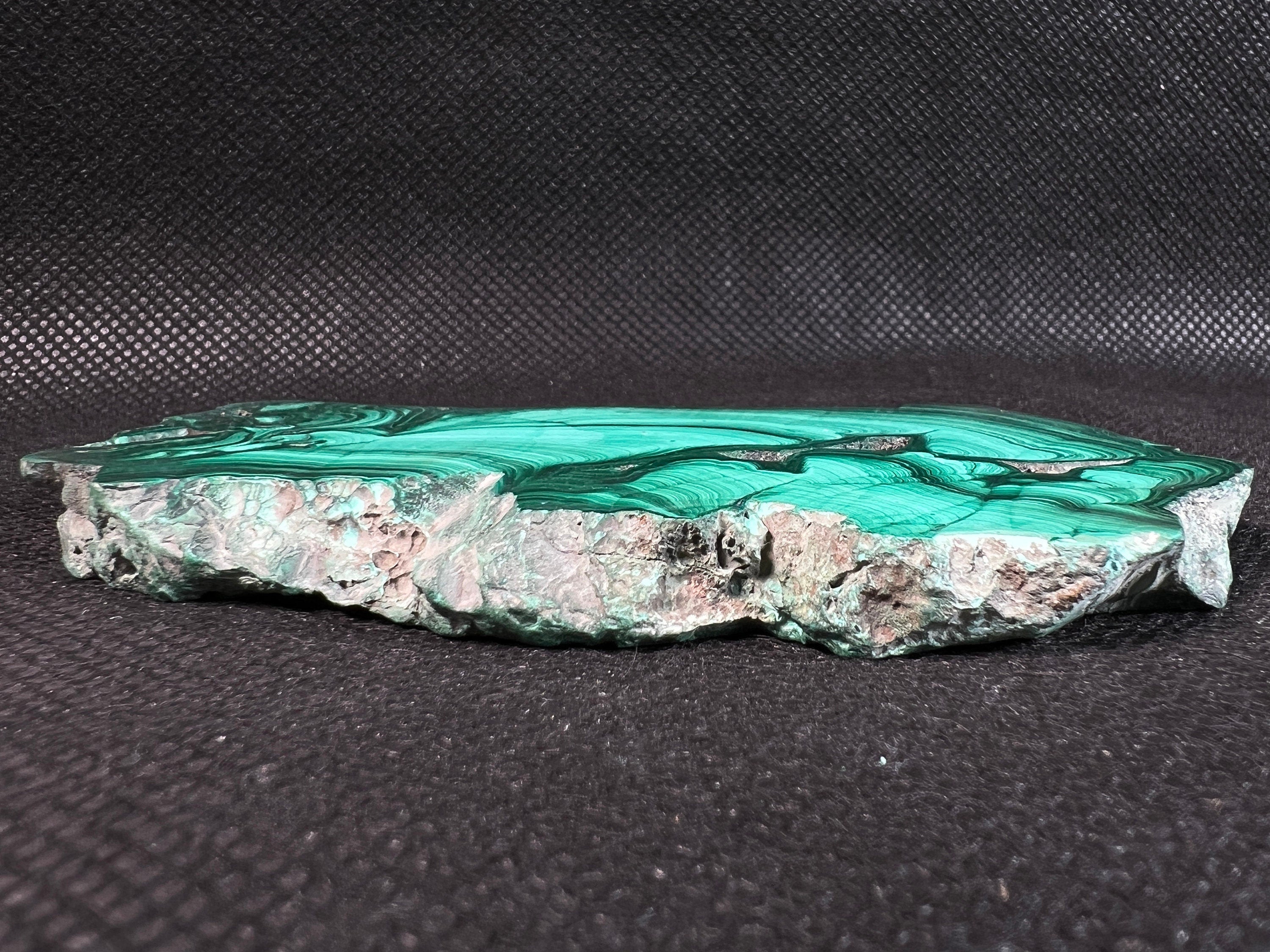 Natural Green Malachite Crystal Slab - Premium Stone for Jewelry Making, Unique Handcrafted Gift, Elegant Home Decor (50477) | Perfect for Crystal Healing, Meditation & Feng Shui Decorations