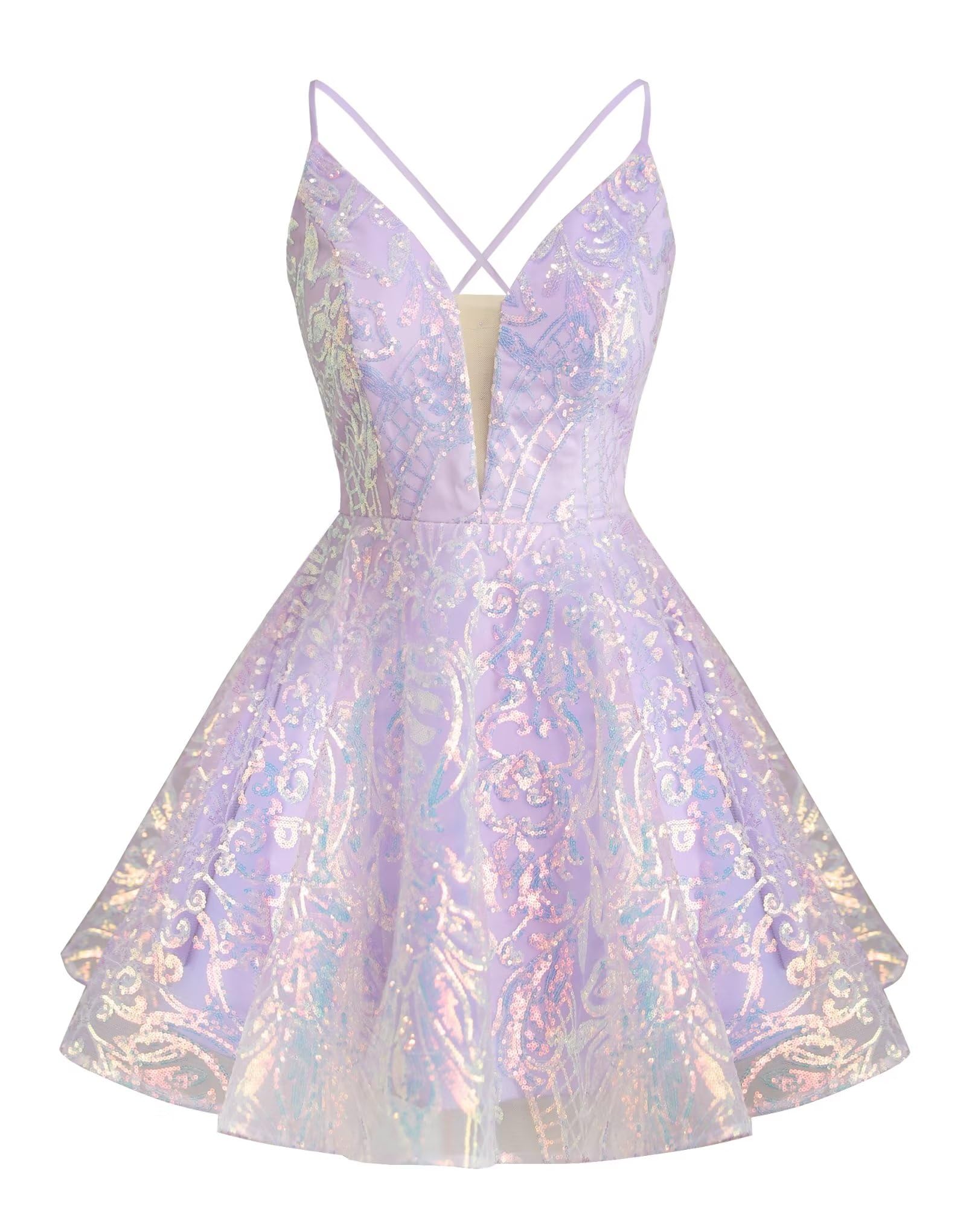 Elegant 2023 Lace Sequin Homecoming Dresses for Juniors | Short Prom & Formal Party Gowns | Perfect for Dances, Weddings & Special Occasions