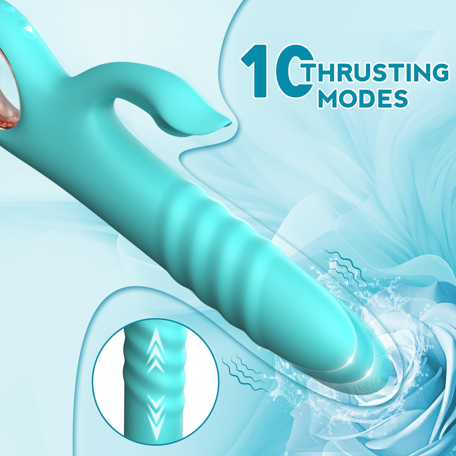 Premium Rabbit Vibrator for Women - 10 Powerful Vibration & Thrusting Modes, G-Spot & Clitoral Stimulator, Dual Motor Adult Sex Toy for Intimate Pleasure - Perfect for Solo Play, Couples & Spicing Up Your Sex Life