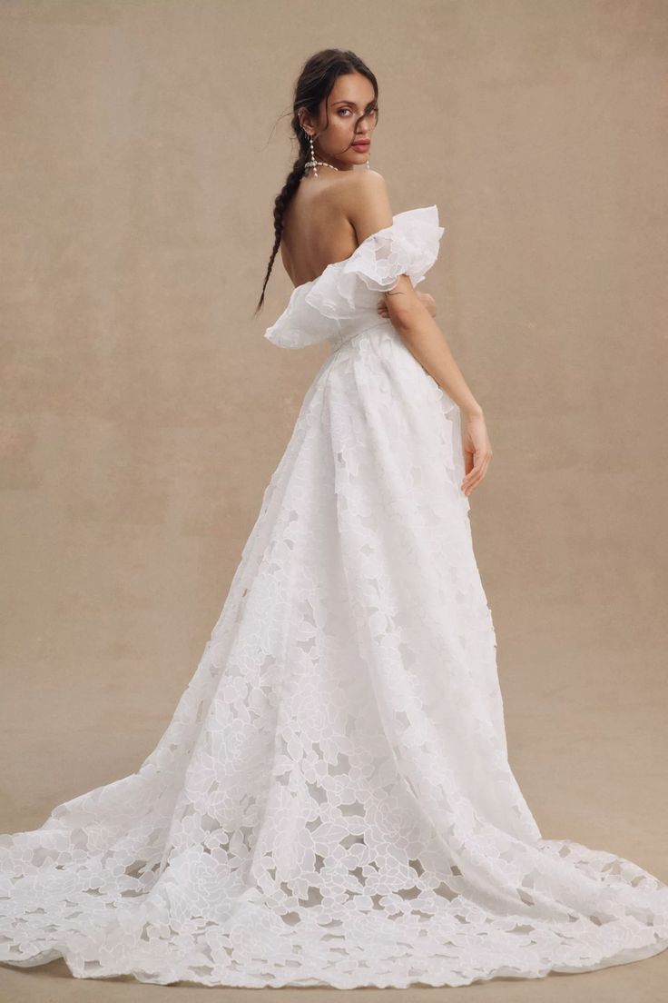 Jenny Yoo Priscilla Wedding Gown - Elegant A-Line Bridal Dress for Church Ceremony & Formal Events