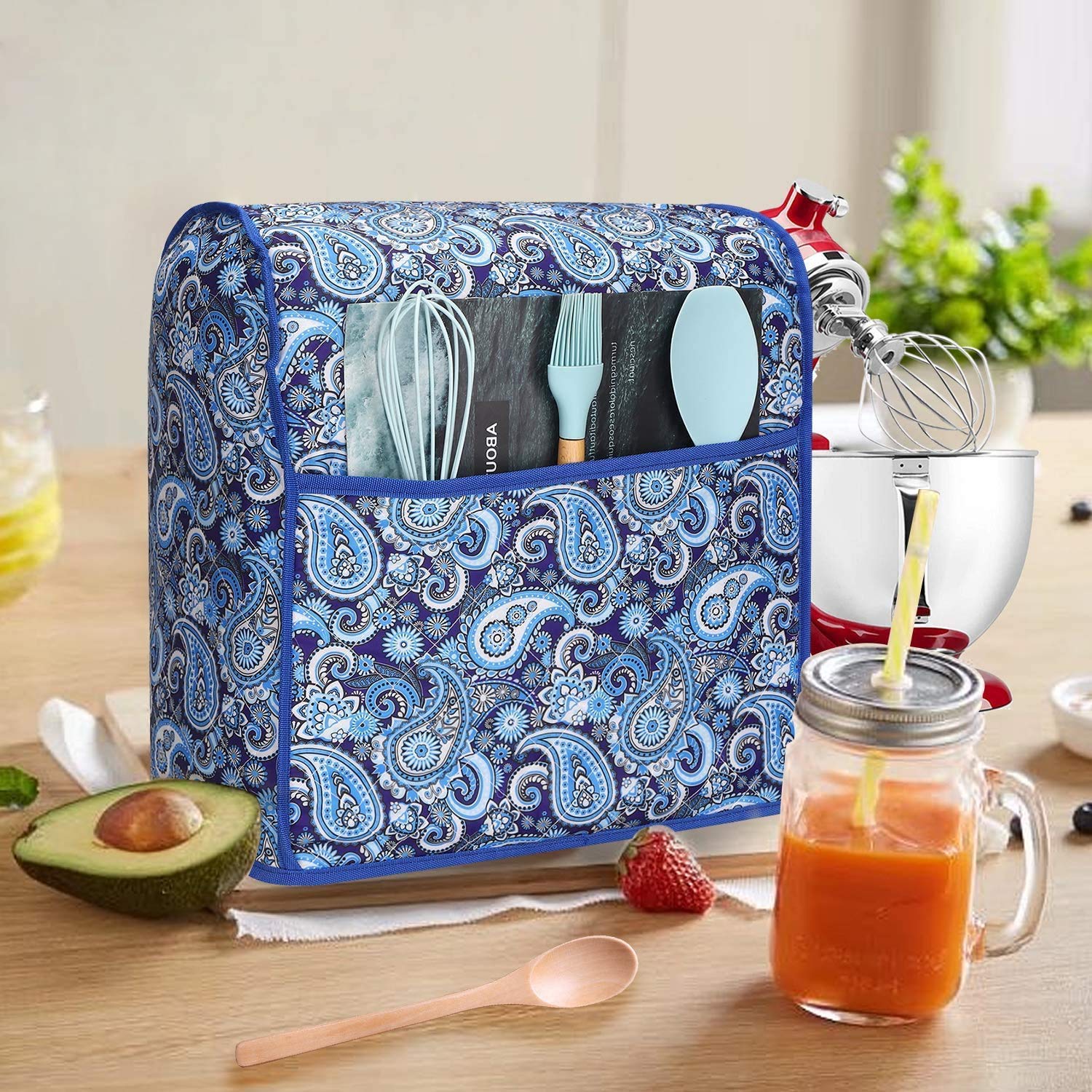 KitchenAid Mixer Cover for 6-8 Quart Stand Mixers, Durable Dust Protector Compatible with KitchenAid & Hamilton, Paisley Design, Perfect for Baking and Kitchen Storage