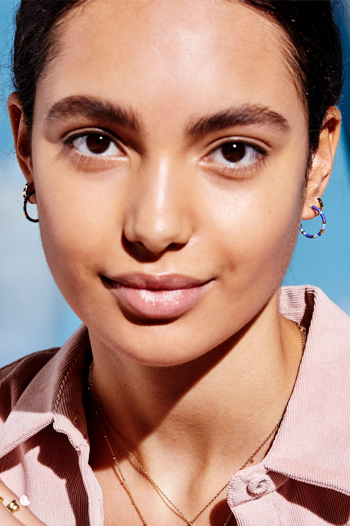 Night Sky Beaded Hoop Earrings - Sparkling Star Dangle Earrings for Women | Perfect for Evening Parties, Date Nights & Special Occasions