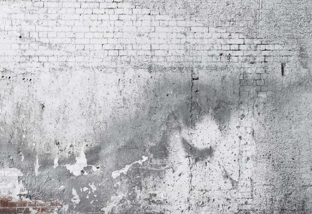 Gray Cracked Brick and Pavement Wall Mural - Removable Vinyl Wallpaper, 66x96 Inches, Perfect for Living Room, Bedroom, and Office Decor