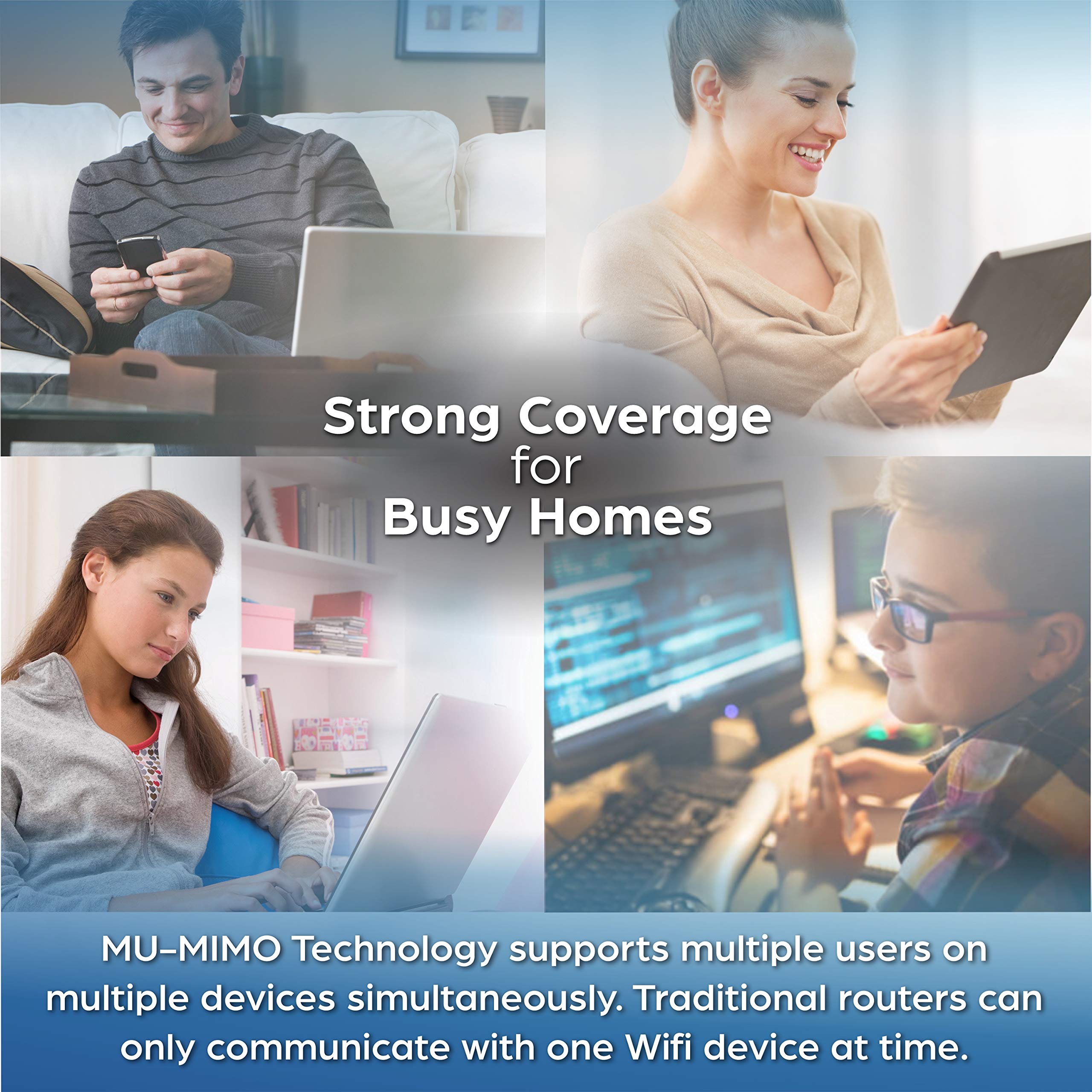 TRENDnet AC1200 Dual Band WiFi Router - TEW-831DR with Gigabit WAN Port, 4x5dBi Antennas | 867Mbps Wireless AC + 300Mbps Wireless N | MU-MIMO Technology for High-Speed Internet | Perfect for Home, Office & Gaming Streaming (1-Pack)