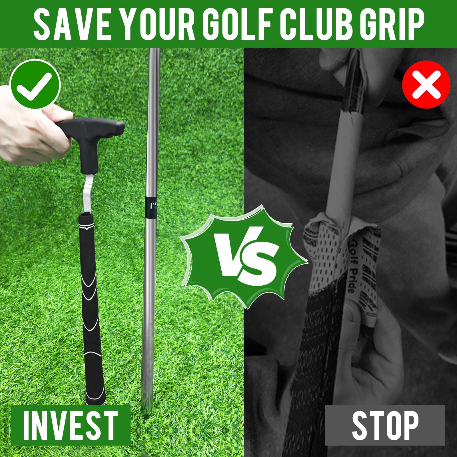 Golf Grip Removal Tool - V-Groove Grip Remover Saver for Golf Club Grips Replacement (1 Piece) | Perfect for Golf Club Maintenance & Regripping at Home or Pro Shop