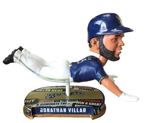 MLB Milwaukee Brewers Unisex Bobblehead - Team Color, One Size - Perfect for Baseball Fans, Collectors & Home Decor