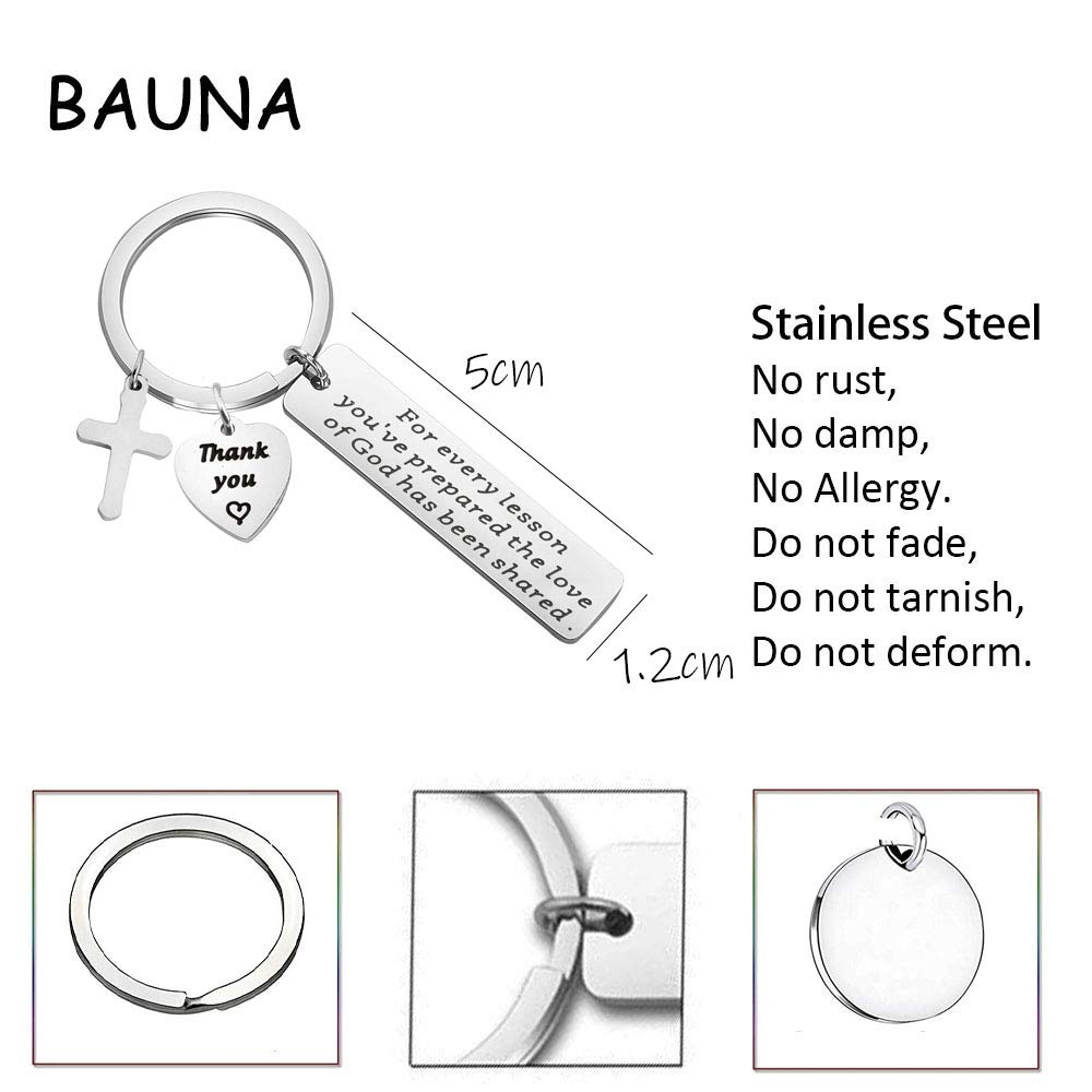 Religious Teacher Keychain - Bible Study Gift for Sunday School Teachers - Perfect for Appreciation & Daily Use