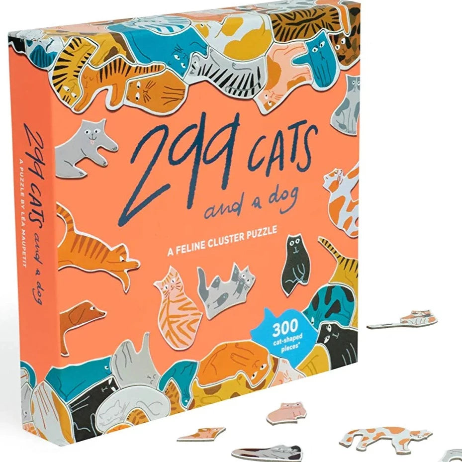 299 Cats and a Dog - 300 Piece Jigsaw Puzzle for Adults & Families | Fun Animal-Themed Puzzle for Relaxation & Family Game Night