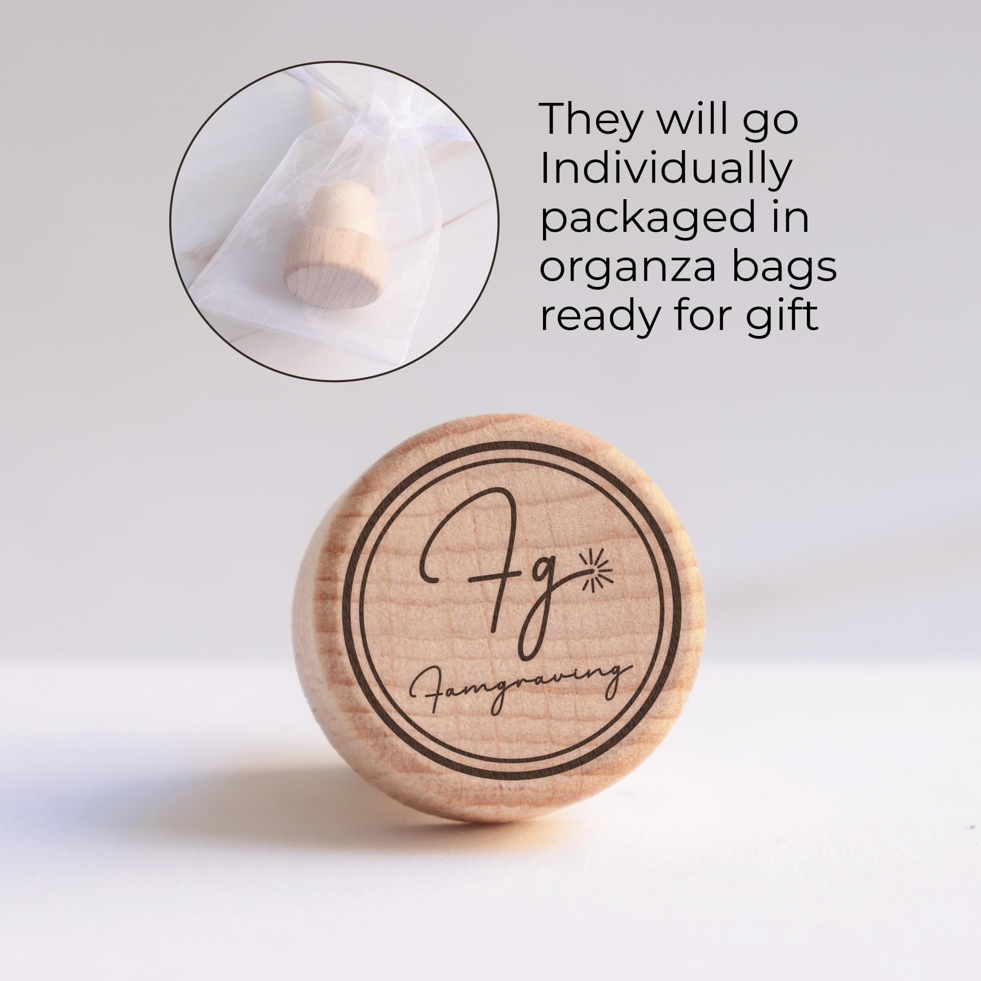 Personalized Engraved Wooden Wine Bottle Stopper Set - Custom Wedding Favors, Housewarming Gifts & Party Souvenirs (Bulk Options Available) - Perfect for Weddings, Bridal Showers, New Home Celebrations & Corporate Events