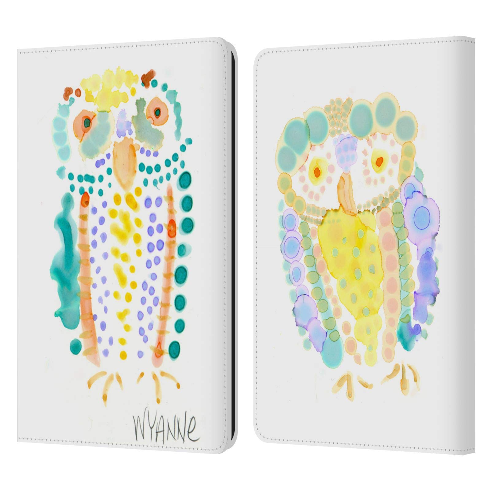Wyanne Ruffled Feathers Owl Leather Book Wallet Case for Kindle Paperwhite 1/2/3 | Officially Licensed by Head Case Designs | Perfect for Reading, Travel, and Gifting