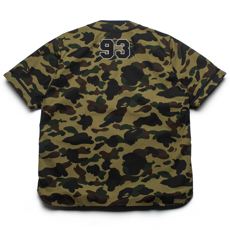 BAPE 1st Camo Baseball Jersey - Green | Men's Streetwear Fashion | Perfect for Casual Outfits & Urban Street Style