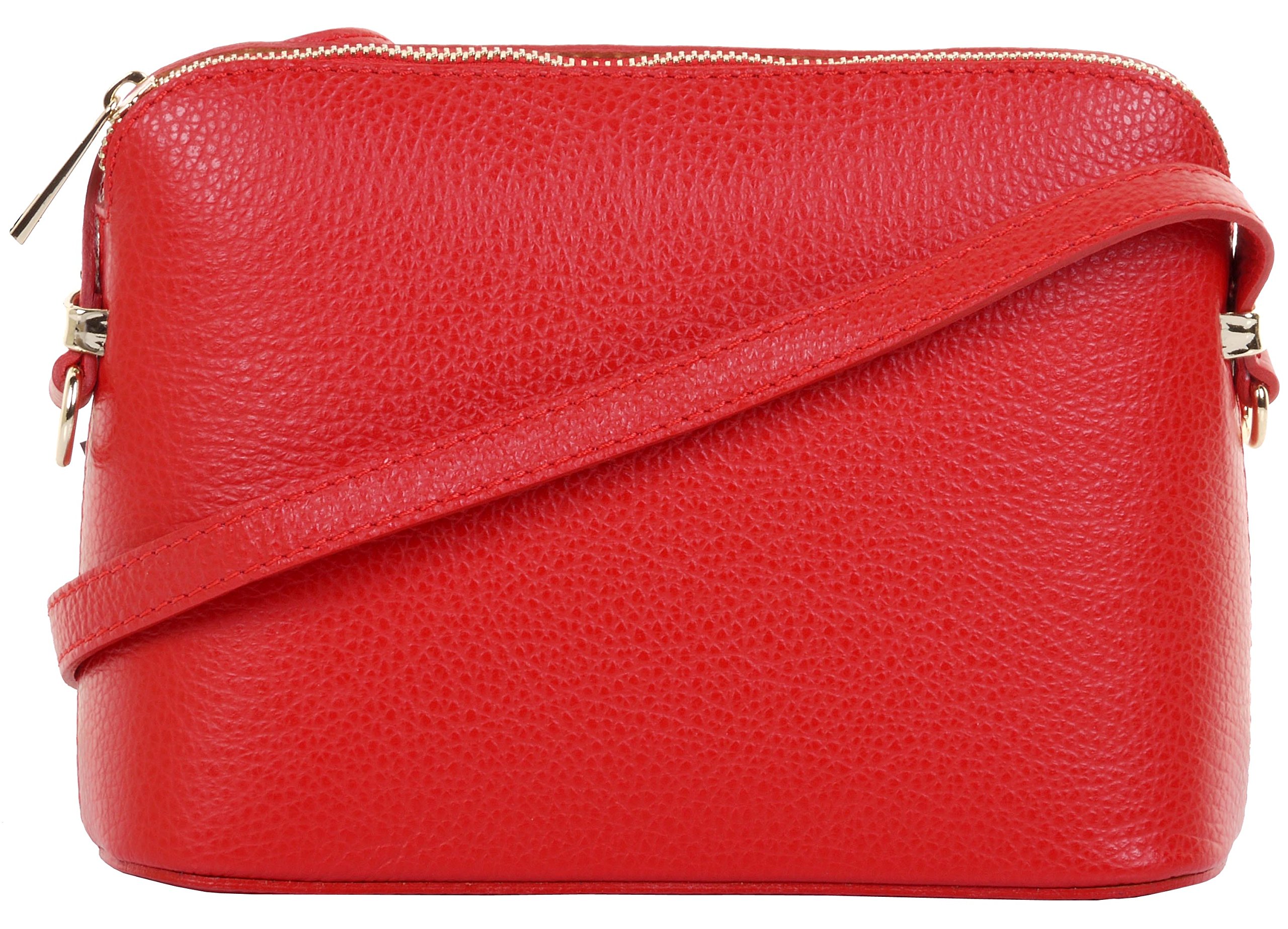 PRIMO SACCHI Women's Italian Genuine Leather Small Triangle Shoulder Bag Crossbody Purse for Work, Travel & Everyday Use