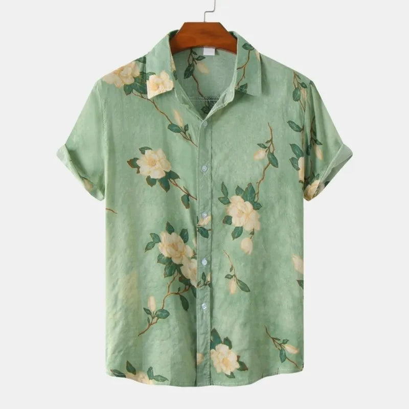 Men's Boho Patchwork Shirt for Festival & Party Outfits | Casual Summer Hippie Style Shirt for Music Festivals & Beach Vacations
