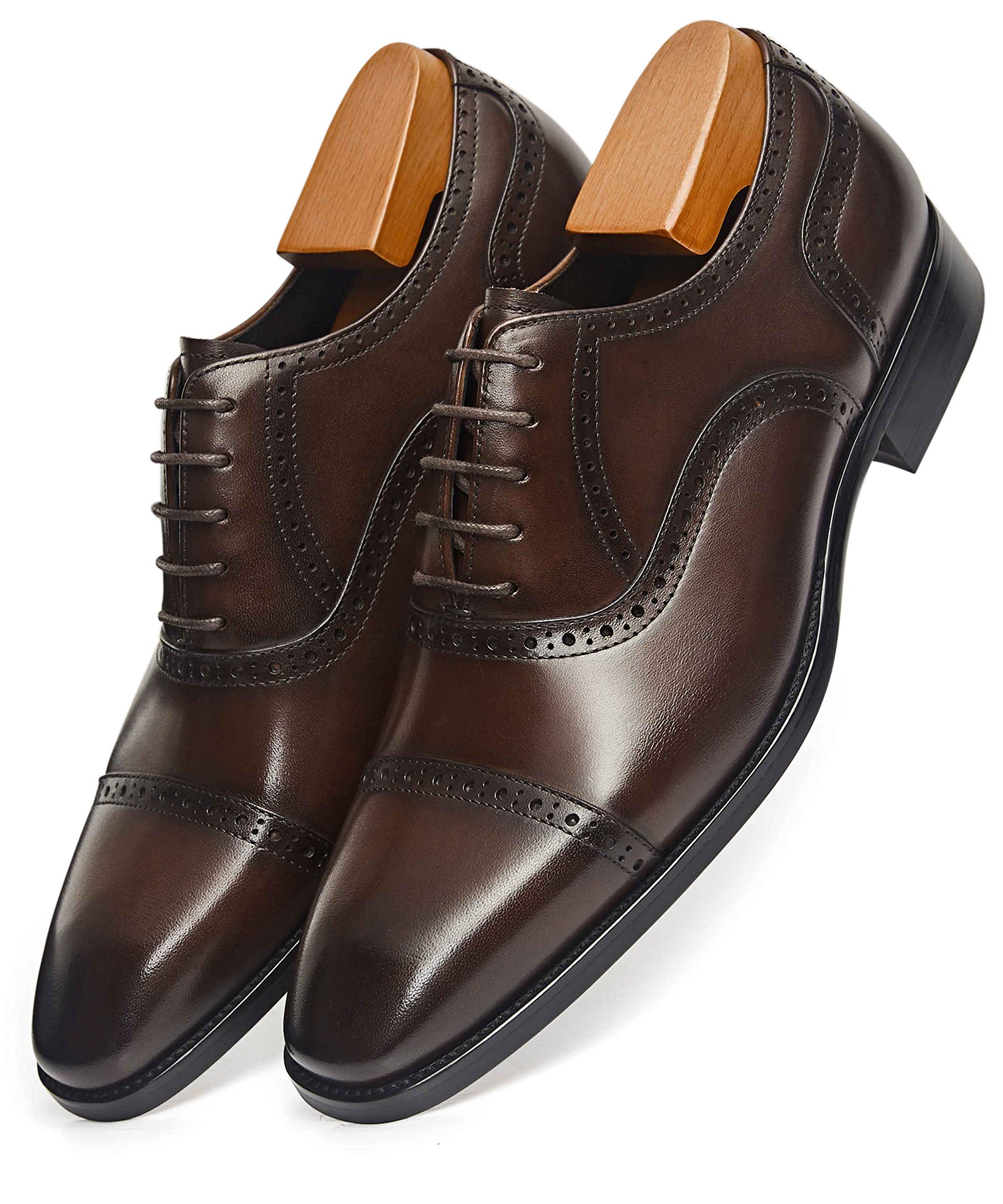 Premium Men's Oxford Dress Shoes - Classic Formal Leather Shoes for Business & Wedding - Comfortable & Stylish for Office, Parties & Special Occasions