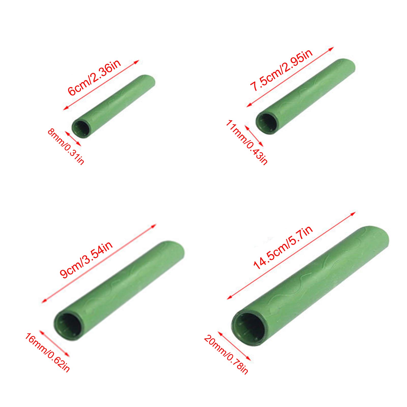 24Pcs Garden Stake Connectors - Straight Plant Support Tubes for Greenhouse, Flower & Vine Stakes - Durable Greenhouse Frame & Rattan Stake Arms Connectors - Perfect for Plant Support, Trellis & Gardening Projects