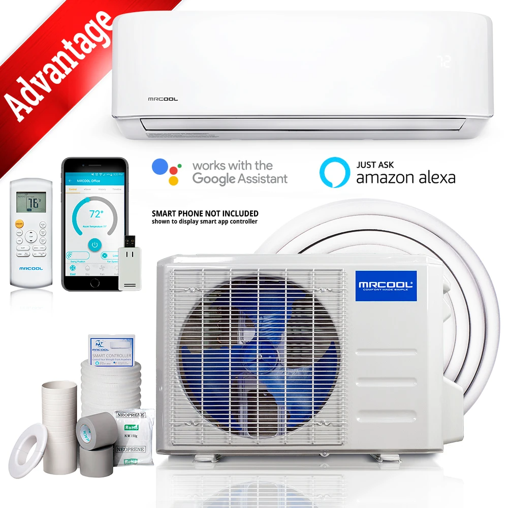 MRCOOL Advantage 9,000 BTU Mini Split Air Conditioner with Heat Pump - Energy Efficient Cooling & Heating for Small Rooms, Home Offices & Bedrooms