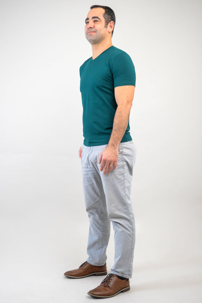 Adam Short Sleeve Bamboo Shirt for Men - Breathable Teal Casual T-Shirt - Perfect for Summer, Travel & Outdoor Activities