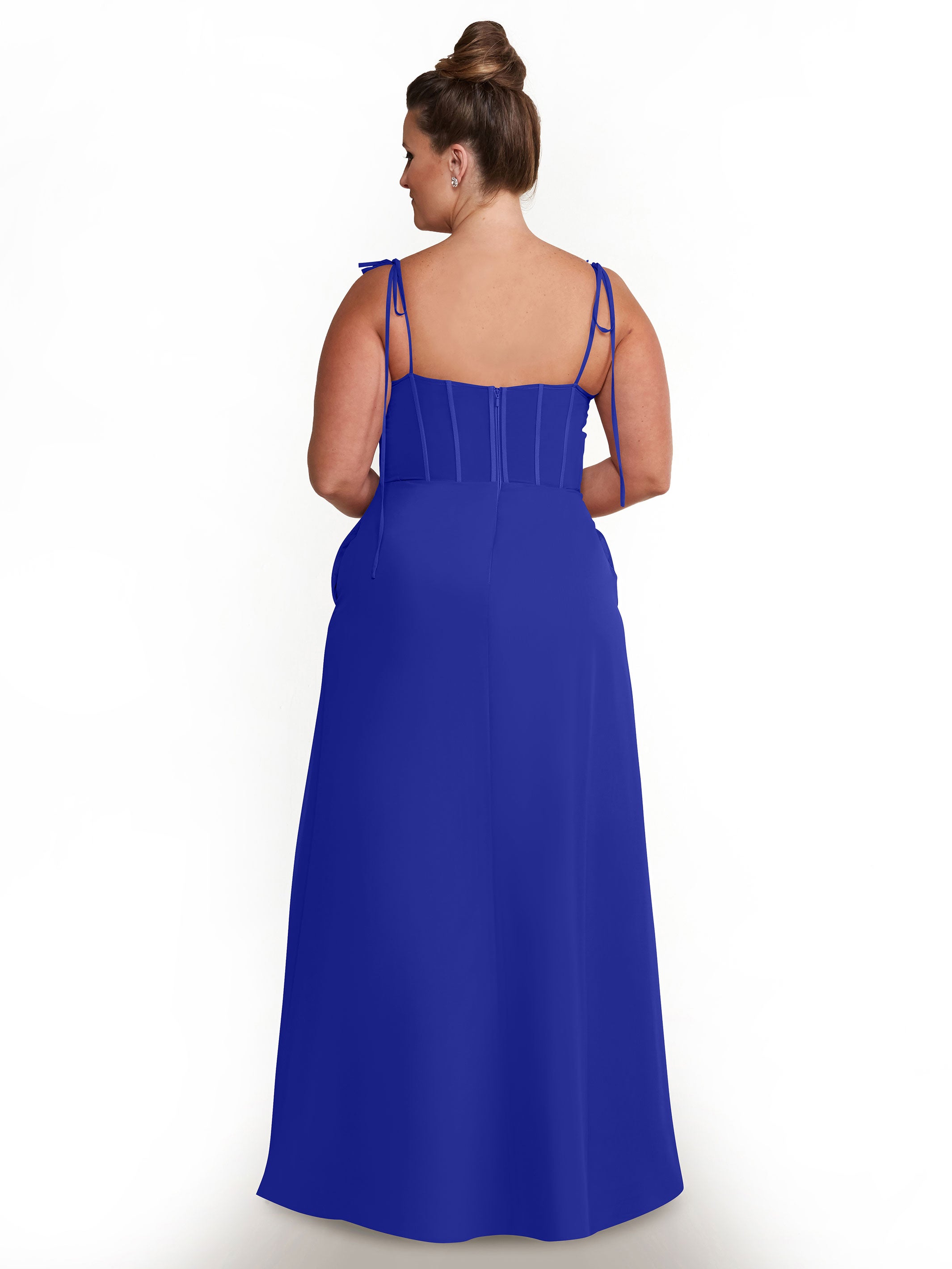 Elegant 80144 Chiffon A-Line Bridesmaid Dress with V-Neck & Spaghetti Straps - Perfect for Weddings, Formal Events & Special Occasions